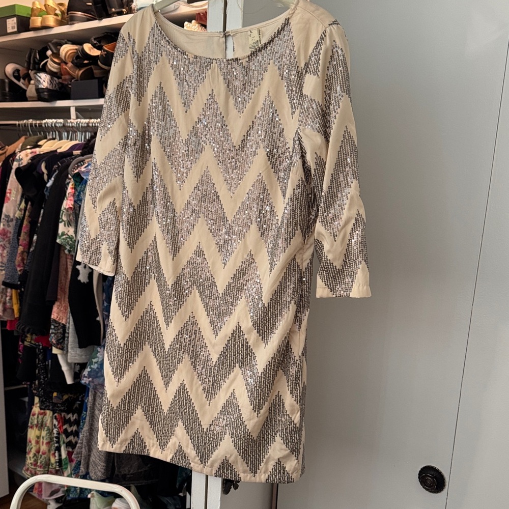 Chevron Sequin Dress